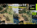 Unreal Engine 5 6 RTX Mega Geometry with Path Tracing Tech Demo - Comparison