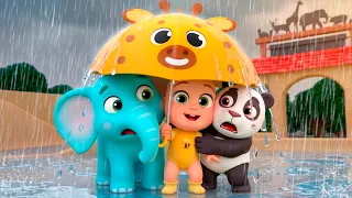 Rainy Zoo Adventure | Animal Song for Little Ones | Lalafun Nursery Rhymes