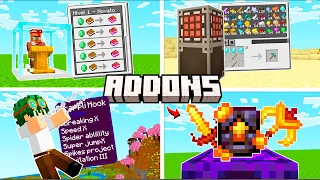 5 INSANE ADDONS that will CHANGE your Minecraft Bedrock MCPE Xbox PS5 Win10