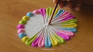 Easy Krishna Janmashtami Rangoli Designs l Rangoli for Janmashtami l Krishna Jayanthi Kolam रंगोली