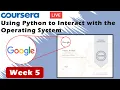 Using Python to Interact with the Operating System Week 5 coursera