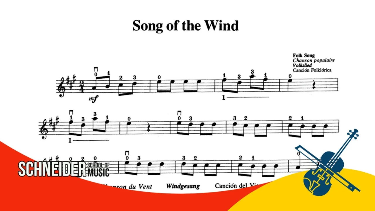 03 - Song of The Wind | Suzuki Book 1 | Violin Sheet Music | Partitura para Violino 03 - Song of The Wind | Suzuki Book 1 | Violin Sheet Music | Partitura para Violino
