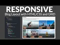 Responsive blog section using html and css ASMR Coding No Talking