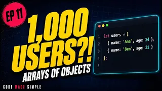 Real Data Isn t a Variable It s a List of Objects JavaScript EP 11