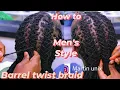 How to Style Barrel Twist Braid on Dreads for Men with Low Ponytail