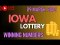Iowa Midday Lottery Results For - 29 March 2024