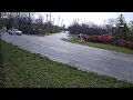 Safety Deficient Design At Misaligned Intersection Car Enters Oncoming Lane to Make Left Turn