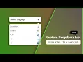 Custom Dropdown List Using HTML CSS and JavaScript Custom Dropdown Menu Custom Select Dropdown