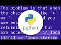 bool is not subscriptable error when not indexing into a bool - Python
