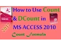 MS Access VBA - How to Use Count and DCount Fomula Access 2010