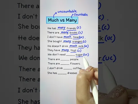 Much vs. Many