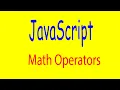 JavaScript Tutorials - Math Operators