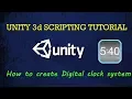How to create Digital clock system in unity3d