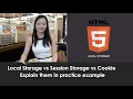 localstorage vs sessionstorage vs cookie - explained with practice example English