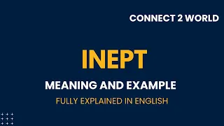 What Does inept Means Meanings And Definitions With inept in ENGLISH