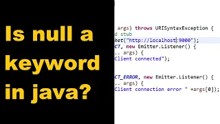Is null a keyword in java What is null in java Is null a literal in java