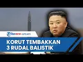Memanas! Korea Utara Tembakkan 3 Rudal Balistik setelah Korsel Uji Coba Pesawat Luar Angkasa