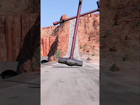 Cars vs Rotating hammer 🔨⚒️ #usa #beamngdrive #crashdrive #beamng