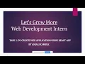 Create a web application using react app
