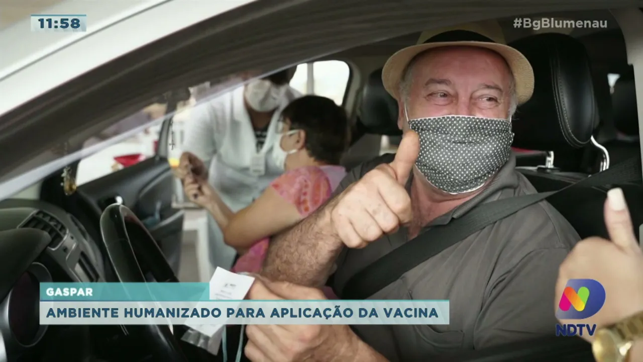Prefeitura de Gaspar cria ambiente humanizado para aplicação da vacina contra a Covid-19