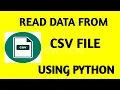 READ DATA FROM CSV comma seperated value FILE USING PYTHON By Ritesh Rohit