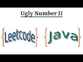 Leetcode Question 264 Ugly Number II in Java