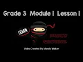 Grade 3 Module 1 Lesson 1 Concept Development