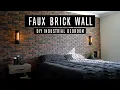 DIY Faux Brick Accent Wall BEST TUTORIAL