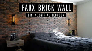 DIY Faux Brick Accent Wall BEST TUTORIAL