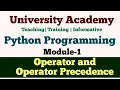 PP4 Operator in Python Operator Precedence in Python Order of Operations Assignment Statement
