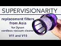 Replacement filter for Dyson cordless vacuum cleaner V11 and V15