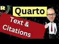 Quarto - adding text and citations footnotes to your document