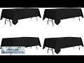 sancua 4 Pack Black Tablecloth 60 x 84 Inch Rectangle Table Cloth Review