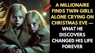 A MILLIONAIRE FINDS TWIN GIRLS ALONE CRYING ON XMAS EVE — WHAT HE DISCOVERS CHANGED HIS LIFE FOREVER