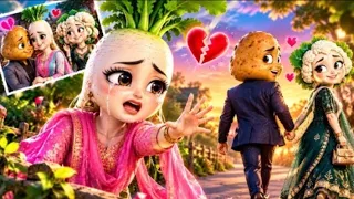 💔 गरीब आलू की किस्मत बदली… फिर उसने मूली को ही छोड़ दिया! 😭😂