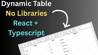 React TypeScript Table from JSON No Library