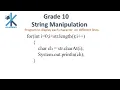 Grade 10 String Manipulation Part 2