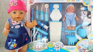 Как МАМА и Беби Бон Играли с Игровым Набором Зубной Доктор Как МАМА и Беби Анабель Учится Ходить По