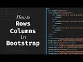 How to use bootstrap rows and columns in HTML Learn HTML CSS Responsive Web Design