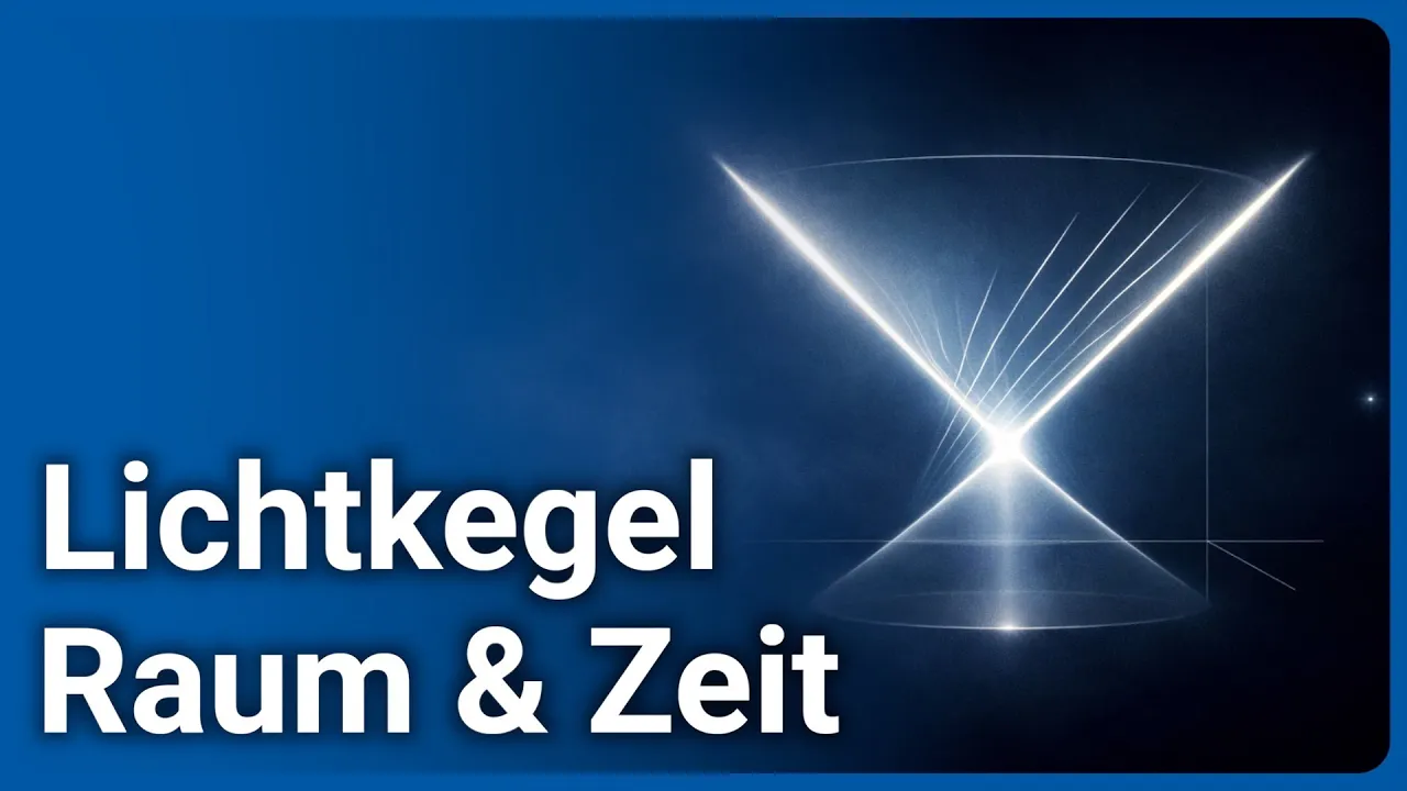 Raumzeit sichtbar gemacht • Minkowski Diagramm: Raumzeit und Lichtkegel | Peter Kroll