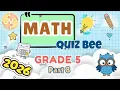 Grade 5 Math Quiz Bee Can You Score Part 8