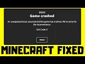 How to FIX Minecraft CRASH EXIT CODE 0
