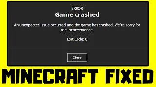 How to FIX Minecraft CRASH EXIT CODE 0