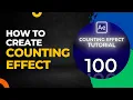 Animating Numbers Counting Up In After Effects Easy Tutorial