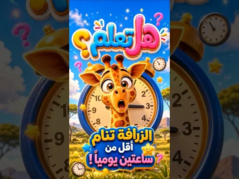 هل تعلم ان الزرافة تنام كم ساعة يوميا ؟