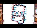 COMO DIBUJAR A BART SIMPSON GLITCH