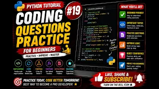 Python Tutorial 25 Beginner Python Coding Questions with Solutions Practice for Beginners