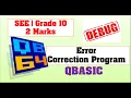 Debugging Program in QBasic FUNCTION SUB