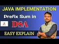 Prefix Sum in DSA Java Implementation Tutorial Learn Data Structures Algorithms