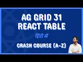 AG Grid 31 React JS - Crash Course Learny Every Feature in HINDI